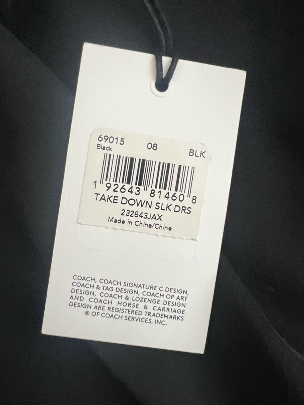COACH Washed Silk Chain Dress (size 8) - Picture 12 of 14